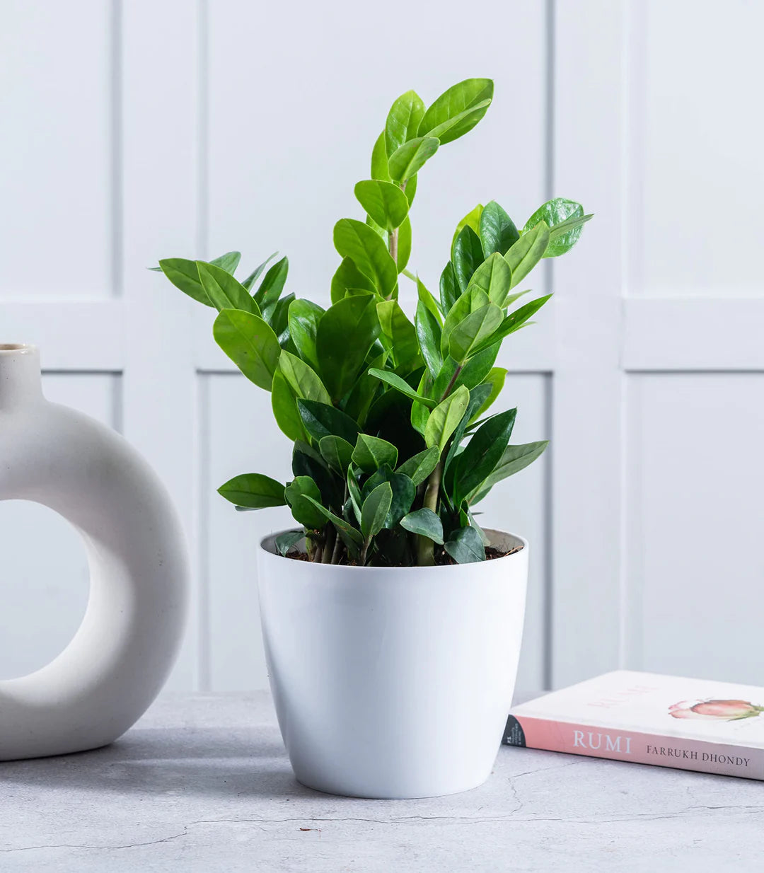 Fiber Planter White 5 Inches
